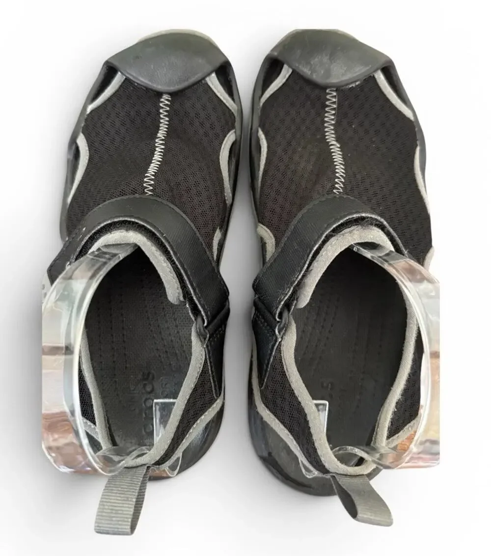 Men’s Sz 8 Croc Swiftwater Black Mesh